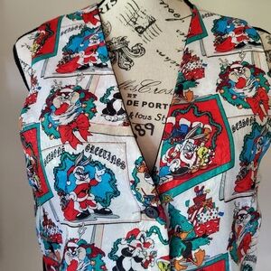 Vintage 90s Looney Tunes Christmas vest